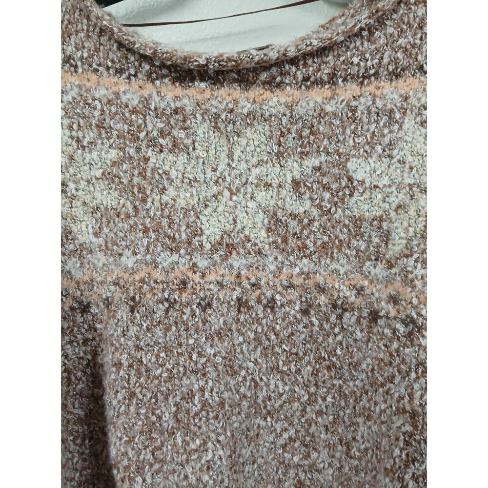 Free People Snowflake Pullover cropped sweater size medium - Picture 6 of 9